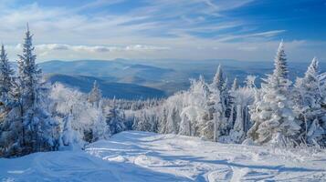 skön vinter- natur landskap Fantastisk berg foto