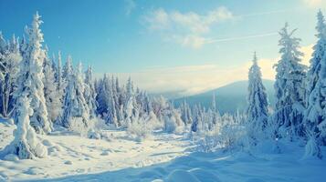 skön vinter- natur landskap Fantastisk berg foto