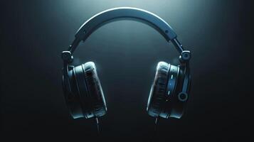 svart hörlurar digital enhet detaljerad hög kvalitet foto