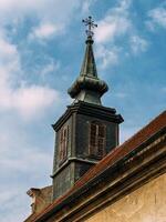 kupol av ett ortodox kyrka nära de Petrovaradin fästning, novi ledsen, serbia foto