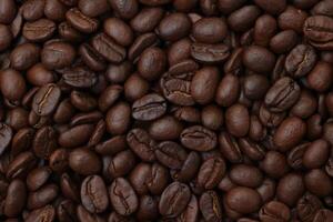 kaffe bakgrund, rostad kaffe bönor, brun kaffe foto