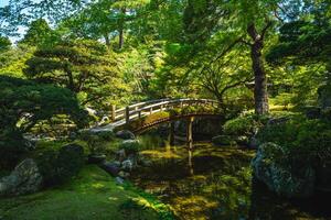 oike niwa trädgård och damm av kyoto kejserlig palats i Kyoto, japan foto