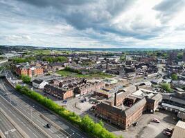 hög vinkel se av stock-on-trent stad av England, bra Storbritannien. Maj 4:a, 2024 foto