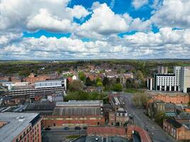 hög vinkel se av historisk derby stad Centrum, England förenad rike. april 26:e, 2024 foto