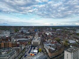 antenn se av central Nottingham stad av England Storbritannien. april 26:e, 2024 foto