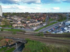 hög vinkel se av bostads- distrikt på birmingham stad av England förenad rike, Mars 30:e, 2024 foto