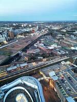 stad Centrum byggnader av birmingham central stad av England förenad rike under solnedgång. Mars 30:e, 2024 foto