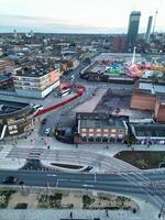 stad Centrum byggnader av birmingham central stad av England förenad rike under solnedgång. Mars 30:e, 2024 foto