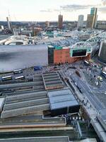 stad Centrum byggnader av birmingham central stad av England förenad rike under solnedgång. Mars 30:e, 2024 foto