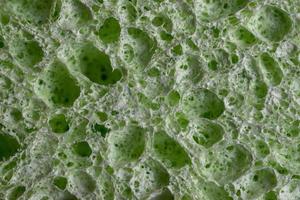 svamp textur bakgrund. grön färg rengöring svamp material detalj närbild vy. disk eller skönhetsvård.super makro