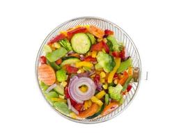 blandning av frysta grönsaker i hälsosam kost foto