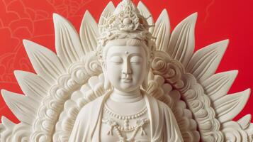 amaterasu shinto gudom skulptur från japan med andlig och gudomlig element foto