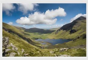 en se av montera snowdon i norr wales foto