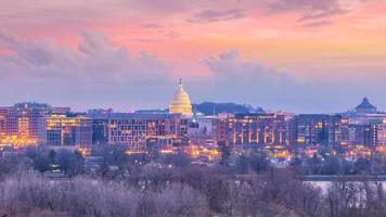 washington, dc city skyline i usa foto