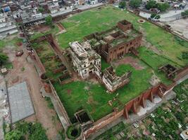 topp se av historisk shahi qila i sheikhupura på juli 22, 2023 foto