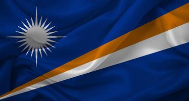 flagga av marshall öar draperad elegant foto
