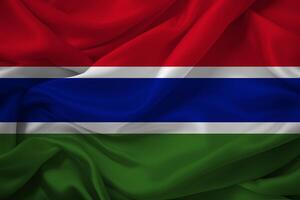 draperad flagga av de gambia foto