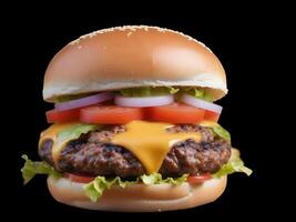 frestande saftig burger illustration foto