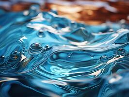 ai genererad blå textur vatten stänk generativ ai foto
