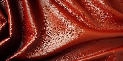 ai genererad röd läder textur generativ ai foto