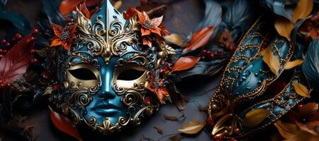 ai genererad ljus karneval mask generativ ai foto