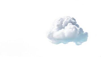 ai genererad moln på en vit bakgrund generativ ai foto