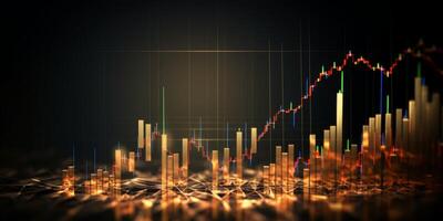 ai genererad stock diagram Björn marknadsföra tjur marknadsföra generativ ai foto