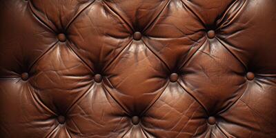 brun capiton läder textur foto