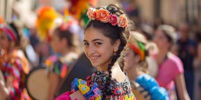 folk kostym festival närbild porträtt foto