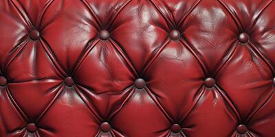 röd capiton läder textur foto