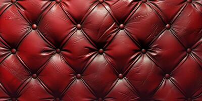 röd capiton läder textur foto