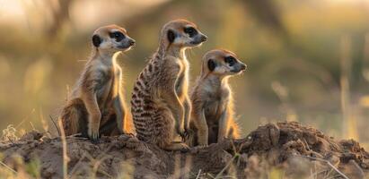 meerkats i de vild foto