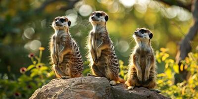 meerkats i de vild foto