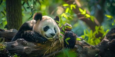 panda i de skog vild natur foto