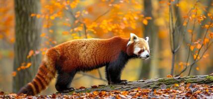 röd panda i de vild foto