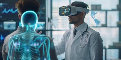 virtuell verklighet diagnostik i en sjukhus foto