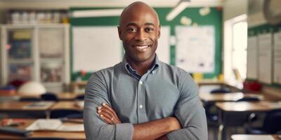 manlig afrikansk amerikan lärare foto