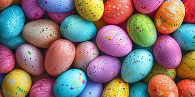 färgrik påsk ägg textur foto