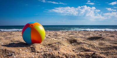 strand boll på de havsstrand foto