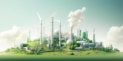 grön industri begrepp kemisk växt foto