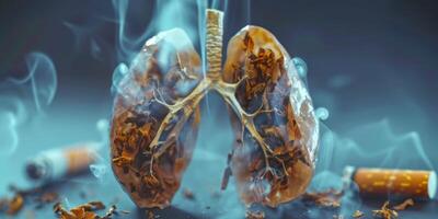 rökning förstör de lungor begrepp foto