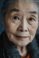 porträtt av ett äldre skön kvinna foto