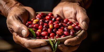 kaffe bönor i palmer foto