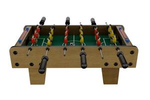 3d tolkning foosball på trä- tabell foto