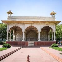 arkitektonisk detaljer av lal qila - röd fort belägen i gammal delhi, Indien, se inuti delhi röd fort de känd indisk landmärken foto