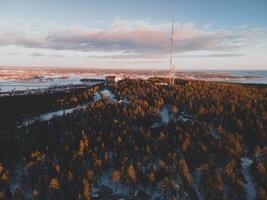 visningar av sodra berget i sundsvall, Sverige förbi Drönare foto