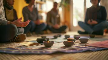 en urval av mindfulness aktiviteter försedd för medlemmar till öva under de bok klubb möten foto