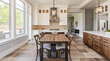 omvandla din kök in i en kockar dröm med de hjälp av golv spets. detta bild funktioner en skön mosaik- bricka golv installation tillsats en unik och blickfång foto