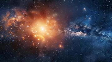 kosmisk damm och strålnings stjärnor i de avgrund av djup Plats foto