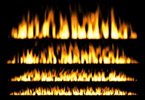 brand eller brand rader isolerat på svart bakgrund foto